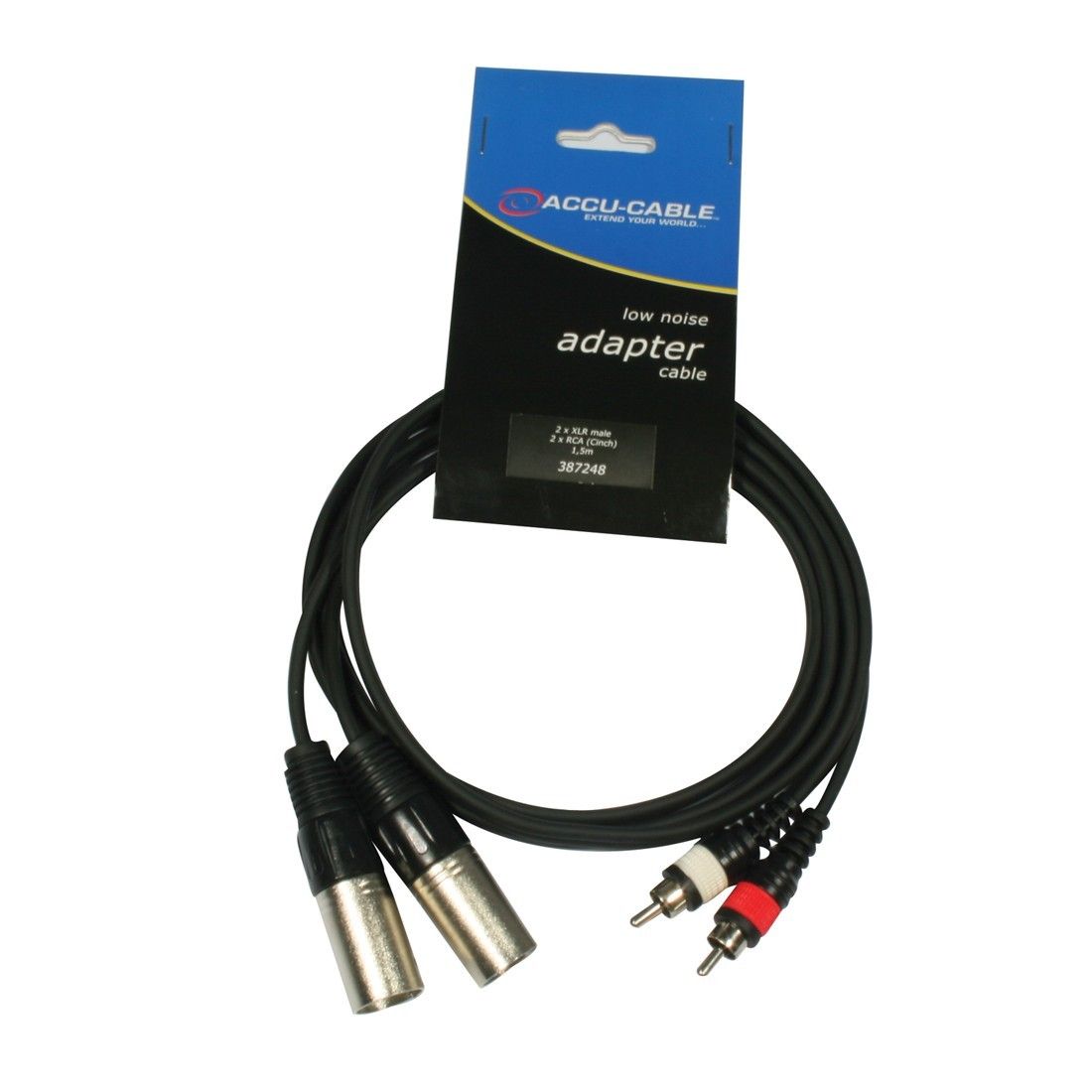 AC-2XM-2RM/5 2x XLR male to 2x RCA cinch - Image 2