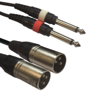 AC-2XM-2J6M/3 2x XLR male to 2x 63 Jack