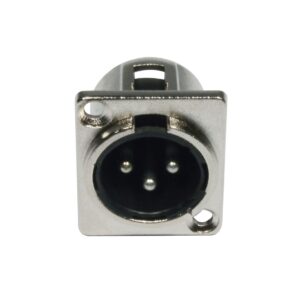 AC-C-XM3 XLR 3pin male panel metal