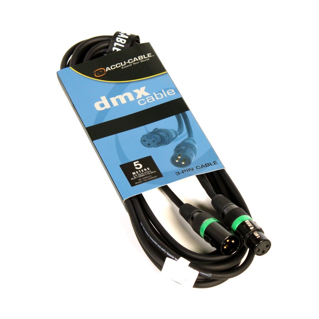 AC-DMX3/5 3 p. XLRm/3 p. XLRf 5m DMX - Image 2