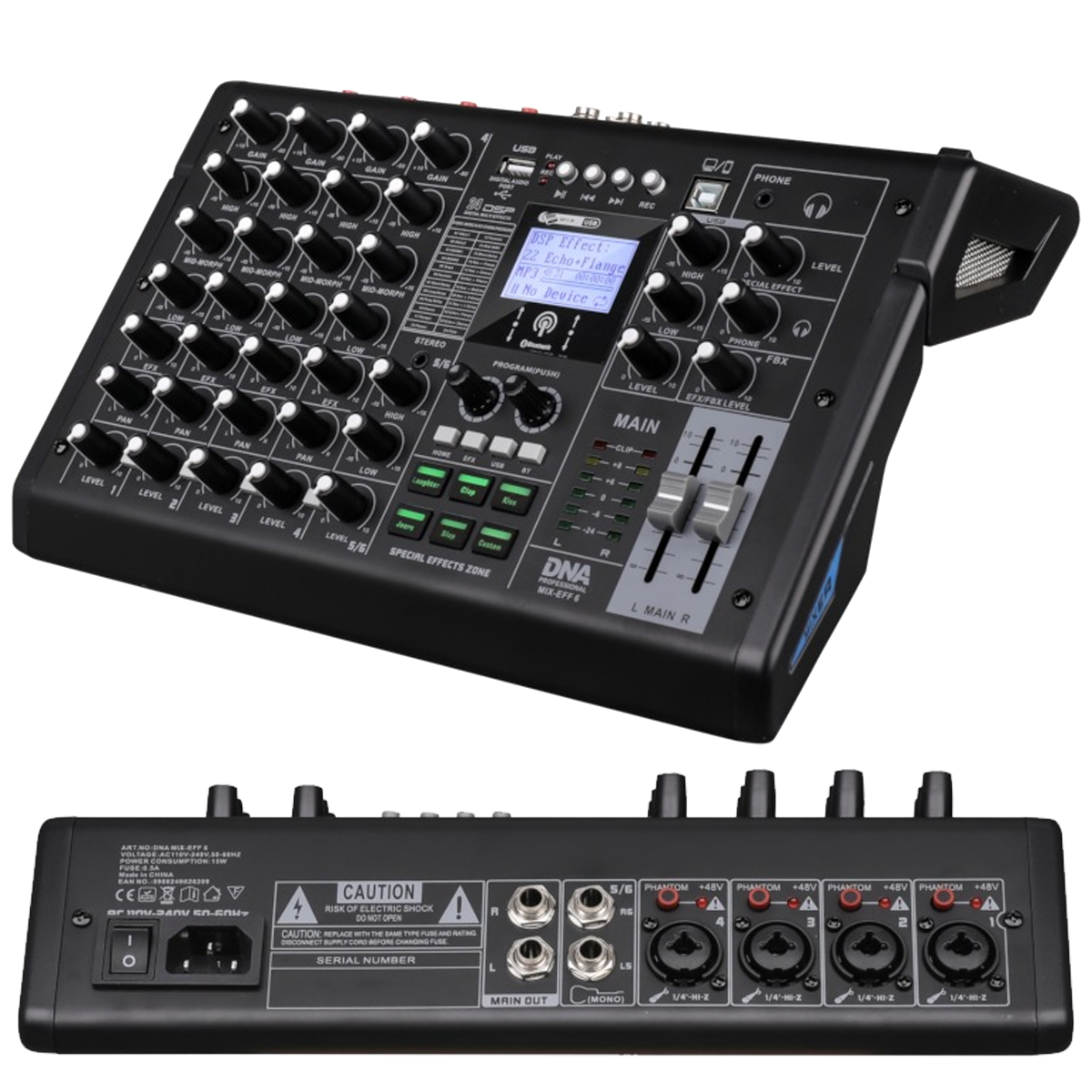 DNA MIX-EFF 6, USB, MP3, Bluetooth, EQ
