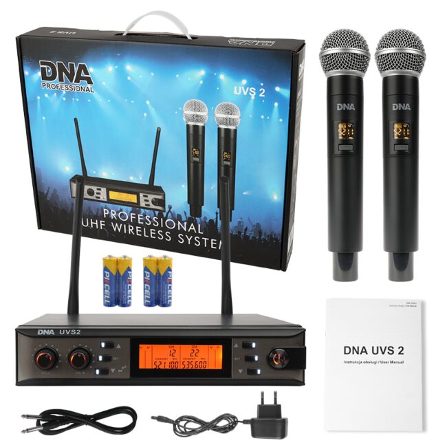 DNA UVS2 vezeték nélküli dual mikrofonszett, 518-542 MHz - Image 2