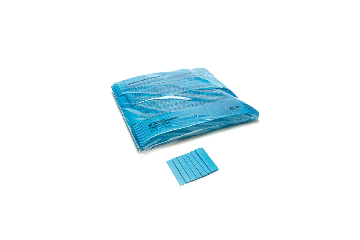 TCM FX - Lassú esésű Konfetti Téglalapok 55x17mm - Világoskék - 1 kg