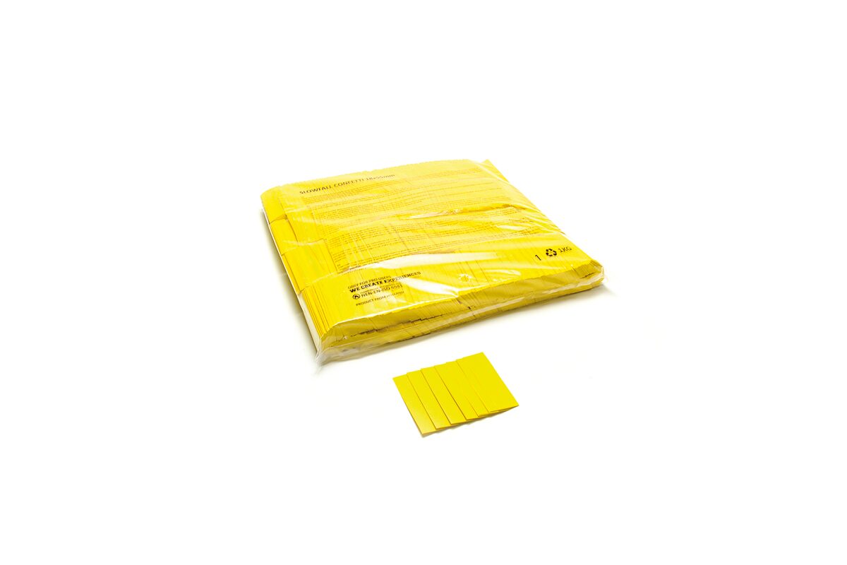TCM FX - Lassú esésű Konfetti Téglalapok 55x17mm - Sárga - 1 kg