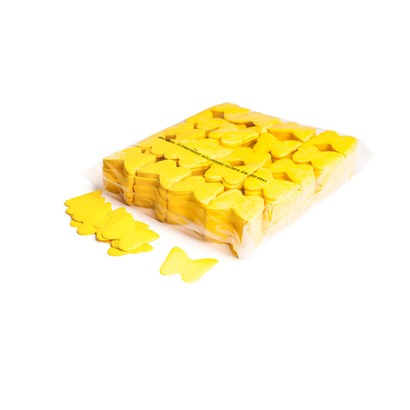 TCM FX - Lassú esésű Konfetti Pillangó Ø 55mm - Yellow - 1 kg